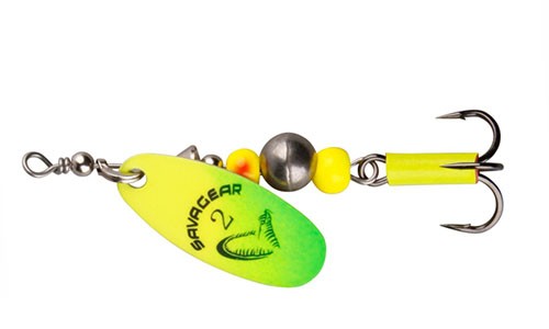Spinnerbait Savage Gear Caviar #3 9.5 g Sinking Fluo Yellow/Chartreuse