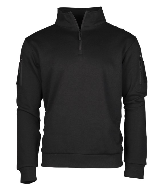 Mil-Tec Tactical Sweatshirt M Zipper Schwarz