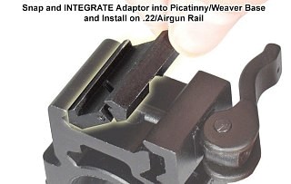 UTG 22/Airgun to Picatinny/Weaver Low Pro Snap-in Adaptor | Huntworld.de