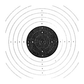 Zielscheibe Peltor für Luftpistolen 17x17 cm
