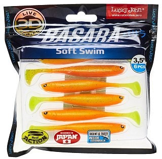 Köder Lucky John 3d Basara soft swim 3,5" PG03 6 St. in Pakung | Huntworld.de