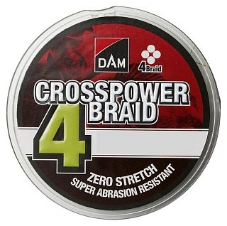 Schnur DAM Crosspower 4-Braid 150 m 0.17 mm 9.0 kg 20 lb. Green | Huntworld.de
