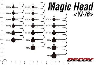 DECOY Jig-Kopf Magic Head VJ-76 - Gr. 3 0,9 g | Huntworld.de