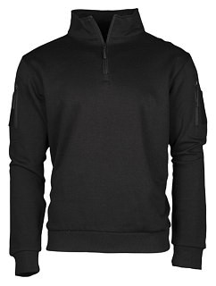 Mil-Tec Tactical Sweatshirt M Zipper Schwarz | Huntworld.de