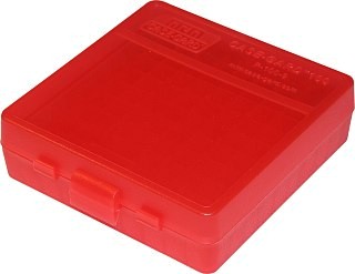 Klappdeckelbox MTM P-100-9-29 100RDS 9 mm rot-klar | Huntworld.de