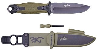 Browning Messer Ignite New Grün 10 cm Polymer Griff Polymer Scheide | Huntworld.de