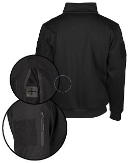 Mil-Tec Tactical Sweatshirt M Zipper Schwarz | Huntworld.de