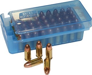 MTM Slide-side box P50SS-45-24 50RDS von Pistol 45ACP blau-klar | Huntworld.de