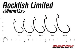 DECOY Haken Rockfish Limited Ex Heavy Hook Worm13S - Gr. 3/0 | Huntworld.de