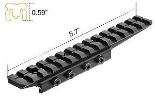 UTG Universal Dovetail to Picatinny/Weaver Rail Adaptor | Huntworld.de