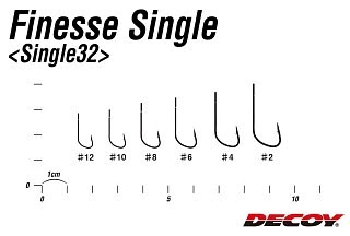 DECOY Haken Finesse Single Single32- Gr. 12 | Huntworld.de